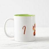 Cup - I Liebe U - Drachen Zweifarbige Tasse (Links)