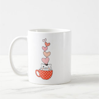 Cup-Katze mit Herz Kaffeetasse