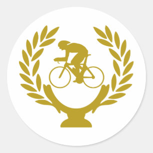 Cup-Kronradfahren Runder Aufkleber