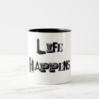 Cup "Life Happens" Zweifarbige Tasse