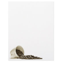 Cup mit braunen Kaffeebohnen Letterhead