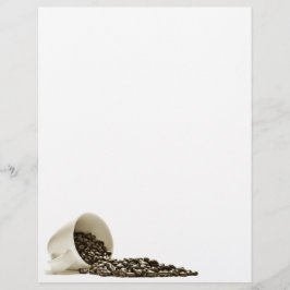 Cup mit braunen Kaffeebohnen Letterhead