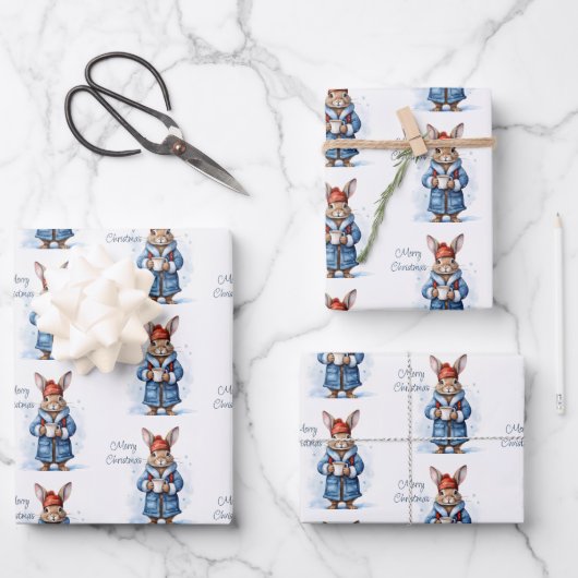 Cup mit heißer Schokolade Geschenkpapier Set (Vorderseite)