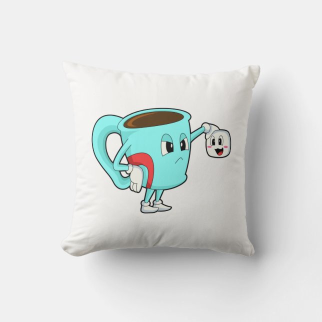 Cup mit Kaffee.PNG Kissen (Vorderseite)