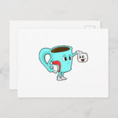Cup mit Kaffee.PNG Postkarte (Vorne/Hinten)