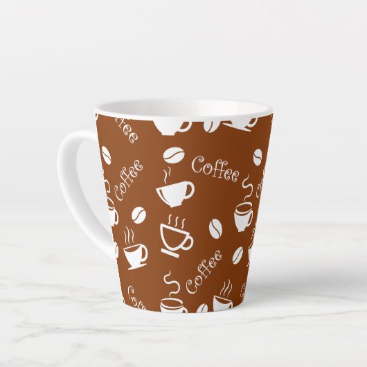 Cup mit Kaffeemuster Milchtasse (Linke Ecke)