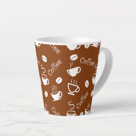 Cup mit Kaffeemuster Milchtasse (Rechte Ecke)