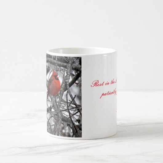 Cup mit Kardinal mit Schrift Kaffeetasse (Mittel)