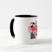 Cup mit rotem Flamingo-Muster Tasse (Vorderseite Links)