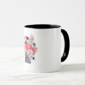 Cup mit rotem Flamingo-Muster Tasse (VorderseiteRechts)