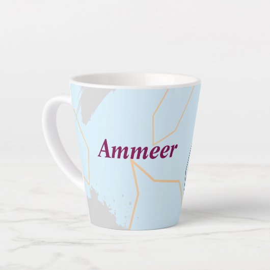Cup mit Shaep-Druckname auf Tasse Latte Tasse (Linke Ecke)