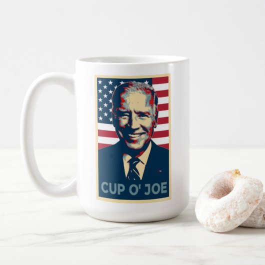 CUP O' JOE Biden für Präsident 2020 Kaffeetasse (Mit Donut)