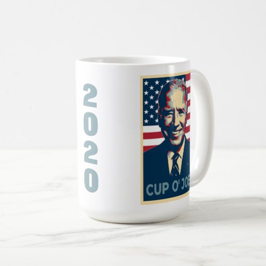 CUP O' JOE Biden für Präsident 2020 Kaffeetasse (VorderseiteRechts)