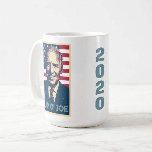 CUP O' JOE Biden für Präsident 2020 Kaffeetasse (Vorderseite Links)
