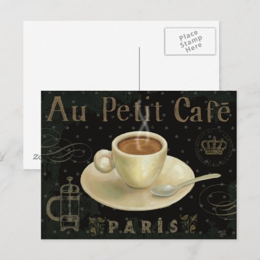 Cup of Cappuccino Postkarte (Vorne/Hinten)