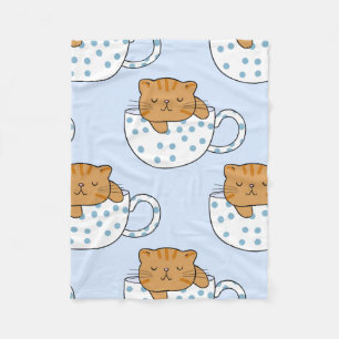 Cup of Cat-feine Kawaii Style Fleecedecke
