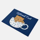 Cup of Cat-feine Kawaii Style Fußmatte (Schrägansicht)