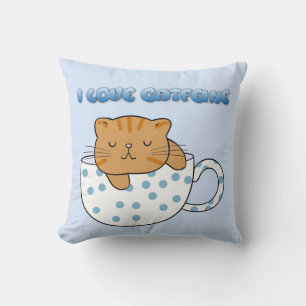 Cup of Cat-feine Kawaii Style Kissen