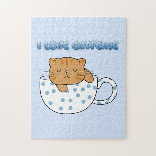 Cup of Cat-feine Kawaii Style Puzzle (Vertikal)