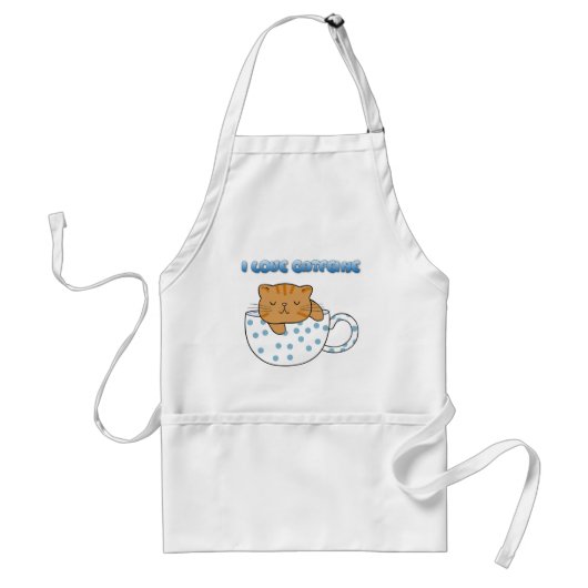 Cup of Cat-feine Kawaii Style Schürze (Vorne)
