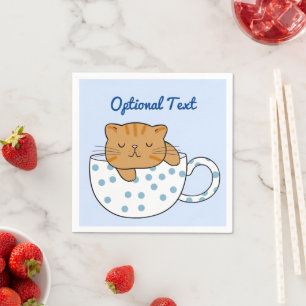 Cup of Cat-feine Kawaii Style Serviette