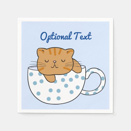 Cup of Cat-feine Kawaii Style Serviette (Vorderseite)
