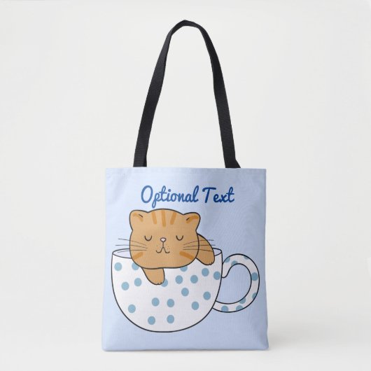 Cup of Cat-feine Kawaii Style Tasche (Vorderseite)