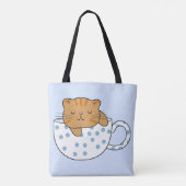 Cup of Cat-feine Kawaii Style Tasche (Rückseite)