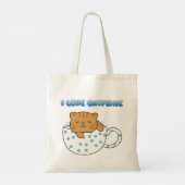 Cup of Cat-feine Kawaii Style Tragetasche (Rückseite)