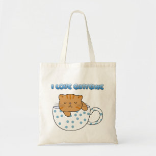 Cup of Cat-feine Kawaii Style Tragetasche