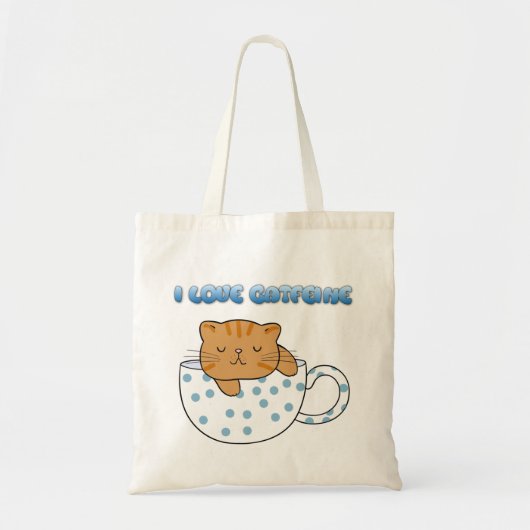 Cup of Cat-feine Kawaii Style Tragetasche (Vorne)