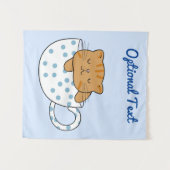 Cup of Cat-feine Kawaii Style Wandteppich (Vorderseite (Horizontal))