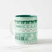 Cup of Cheer Festive Girly Weihnachts-Sweater Zweifarbige Tasse (Vorderseite Links)