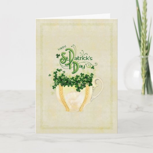 Cup of Cheer St. Patrick's Card Karte (Vorderseite)