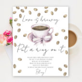 Cup of coffee Brautparty Setzen Sie einen Ring auf Poster