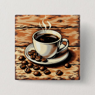 Cup of coffee button