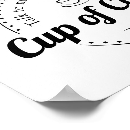 Cup of Coffee Custom Kitchen Print Poster (Ecke)