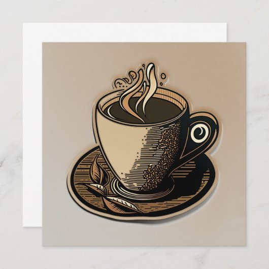 Cup of coffee einladung (Vorne/Hinten)