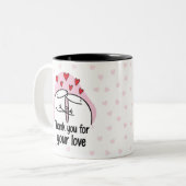 Cup of coffee, Florck Valentine's Day  Zweifarbige Tasse (Vorderseite Links)