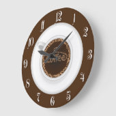 Cup of coffee große wanduhr (Winkel)