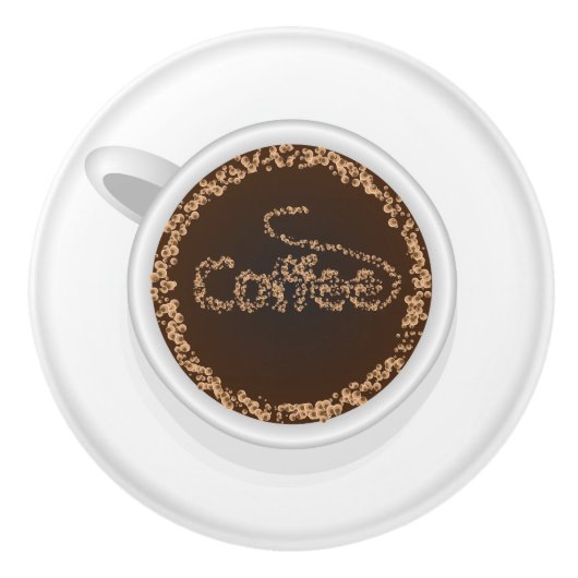 Cup of coffee keramikknauf (Vorderseite)