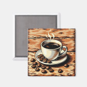 Cup of coffee magnet (Vorderseite/Rückseite)