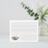 Cup Of Coffee Recipe Card Postkarte (Stehend Vorderseite)