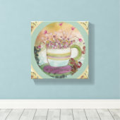 Cup of Flowers-2 Canvas Leinwanddruck (Insitu (Holzboden))