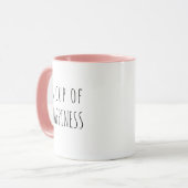 Cup of glücklich, niedliche Typografie Tasse (Vorderseite Links)