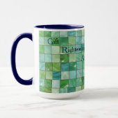 Cup of Grace Green Tiles Pattern Tasse (Links)