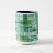 Cup of Grace Green Tiles Pattern Tasse (Zentrum)