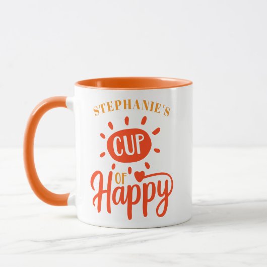 Cup of Happy Personalisiert Sunshine Tasse (Links)