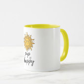 Cup of Happy Sunshine Modern Tasse (VorderseiteRechts)