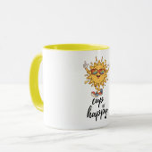 Cup of Happy Sunshine Modern Tasse (Vorderseite Links)